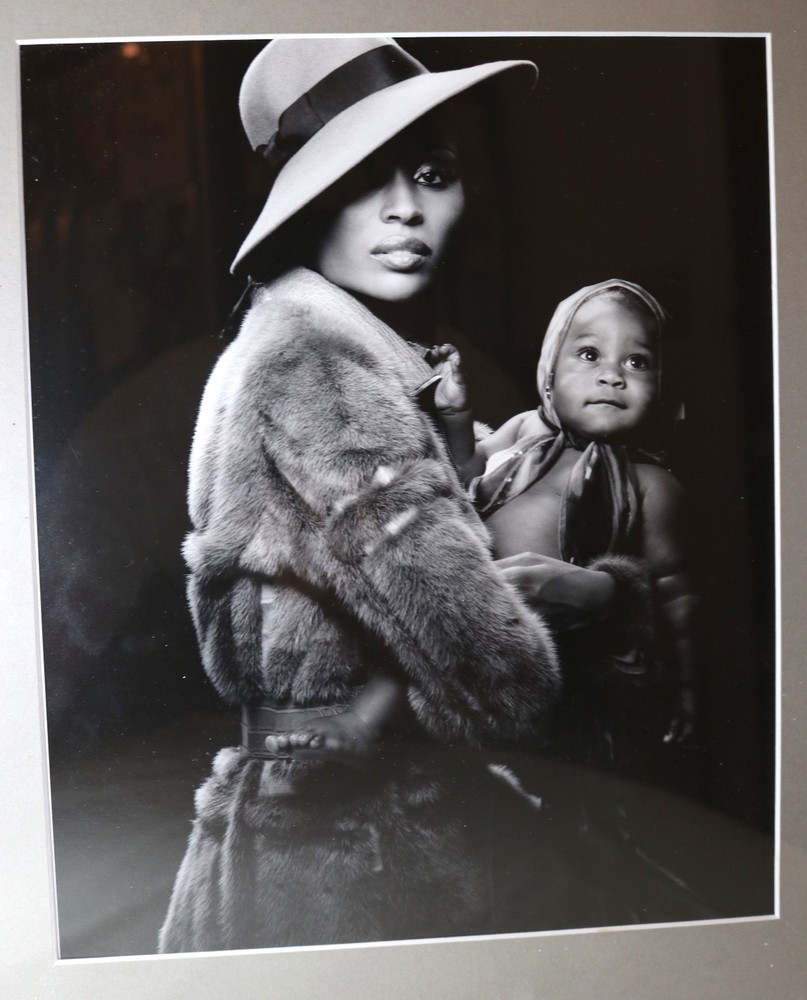 original essence magazine Cynthia Bailey portrait illustration B&W photograph