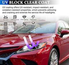 Headlight Assembly Compatible with 2018-2023 Toyota Camry L/LE/SE Sedan OEM LED