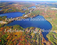 Arrowhead Lake, in Vilas Co near Arbor Vitae, WI, Overhead Photo. Frame Optional