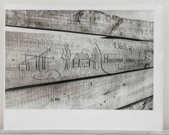 Vintage 1968 Folk Art Carved Wood Art Photograph Rural Hungary Black & White