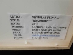Nicholas Fedak II Framed Archival Pigment Print “Roadhouse» 13″x15″
