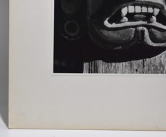 J.W. Howlett Black + White Photograph of a Statue of an Asian Lion or Dragon
