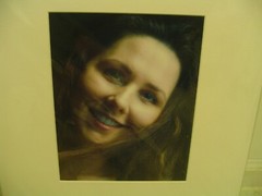 MATTED PHOTOGRAPHY Woman zoomed up smiling by Larry Santucci 16×20