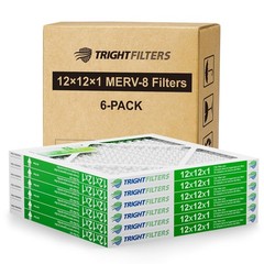TRIGHTFILTERS 12x12x1 Air Filter 6 Pack, Durable MERV 8 Pleated Home HVAC AC …