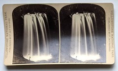 F Jay Haynes, Yellowstone / Gardner Falls Gardner River 1111 Stereoview 1884