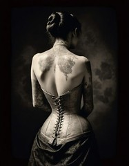 Oriental Tattooed Female Tintype Series C10404RP