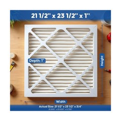 Aerostar 21 1/2×23 1/2×1 MERV 11 High Efficiency Pleated Air Filter, 6-Pack, …