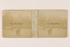 Paris Omnibus snapshot photo c1900 small format stereo vintage PL57An248