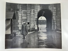 Vintage Large Black & White Photograph Photography Print Sentinel Guard Watchman