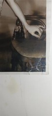 ORIGINAL PHOTOGRAPH ONE PIECE SWIMSUIT MODEL IN STUDIO 1940’S TO 1950’S 11 X 14