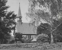 Old Photo Black & White Church 8×10 Mid-Century Modern VTG NEW MCM Original Art