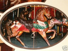 WESSALE PHOTO COLLAGE 16 x 20 MERRY GO ROUND DENTZEL HORSES CAROUSEL MATTED