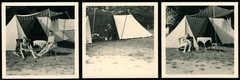 3 x Camping in Plön am Plöner See 1960 – Camping 1960s – Photo 9x9cm
