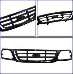 Replacement Parts Front Grille Grill Assembly with Cross Bar Insert Compatible w