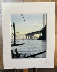 The New Bay Bridge From Clipper Cove – Matted Fine Art Photographic Print