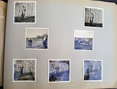 Photo album ancient B/W photos spider paper 142 pictures from 1920 approx. 25x35x4 cm