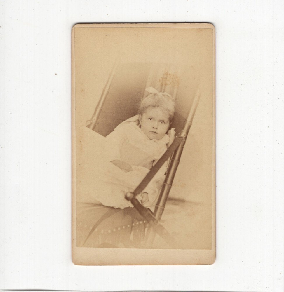 CDV Photo Cute Little Girl – Harlem / USA 1880s