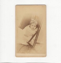 CDV Photo Cute Little Girl – Harlem / USA 1880s