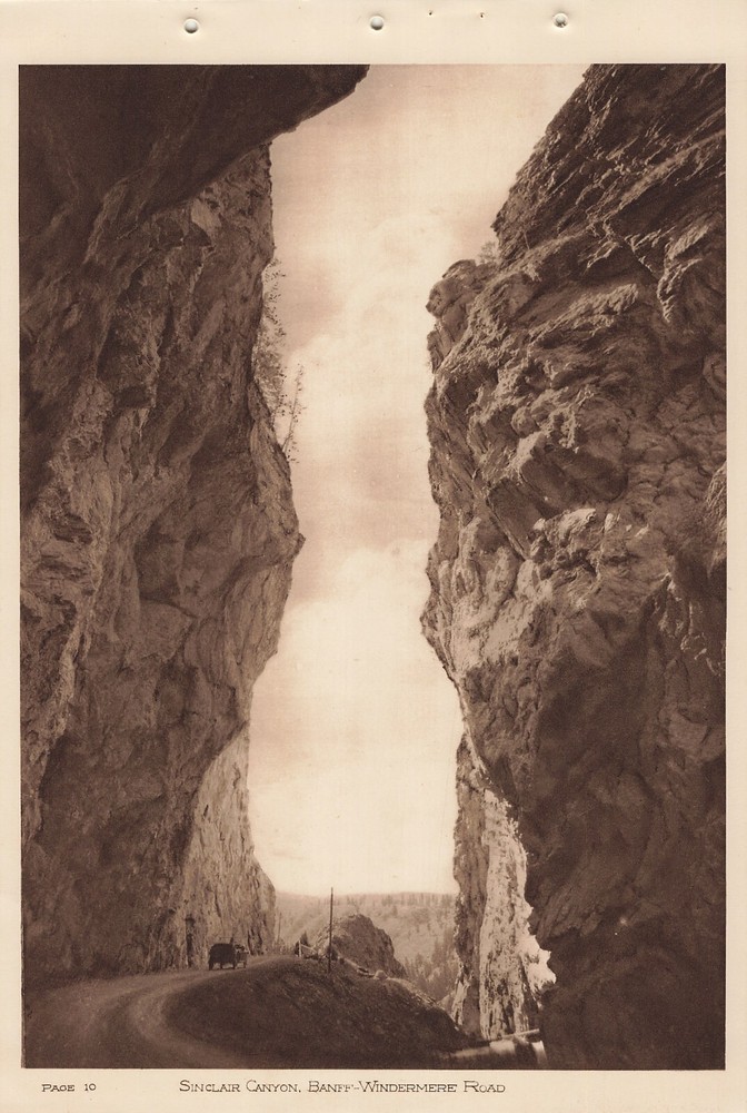 Pacific Rockies Byron Harmon Photogravure Sinclair Canyon Banff-Windermer Road