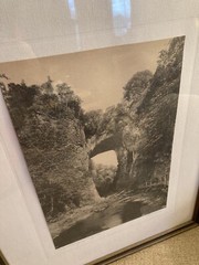 Hal BURROWES c. 1910s NATURAL BRIDGE OF VIRGINIA HAND PHOTOGRAPH, SIGNEd Antique