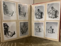 Vintage Motorcycle Parts Shop Advertising Photo Album – Topless Female Model