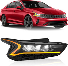 Headlight with LED Strip Compatible with 2021 2022 2023 2024 Kia K5 | Full LED R