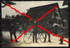 Photo-Geislingen am Kocher-architecture-building-village-men-bike-1908-28