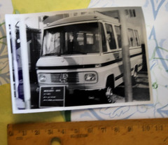 Photo 1972 Trade Fair Truck Transporter Spain Mercedes Benz Bus GDR Löbau AU