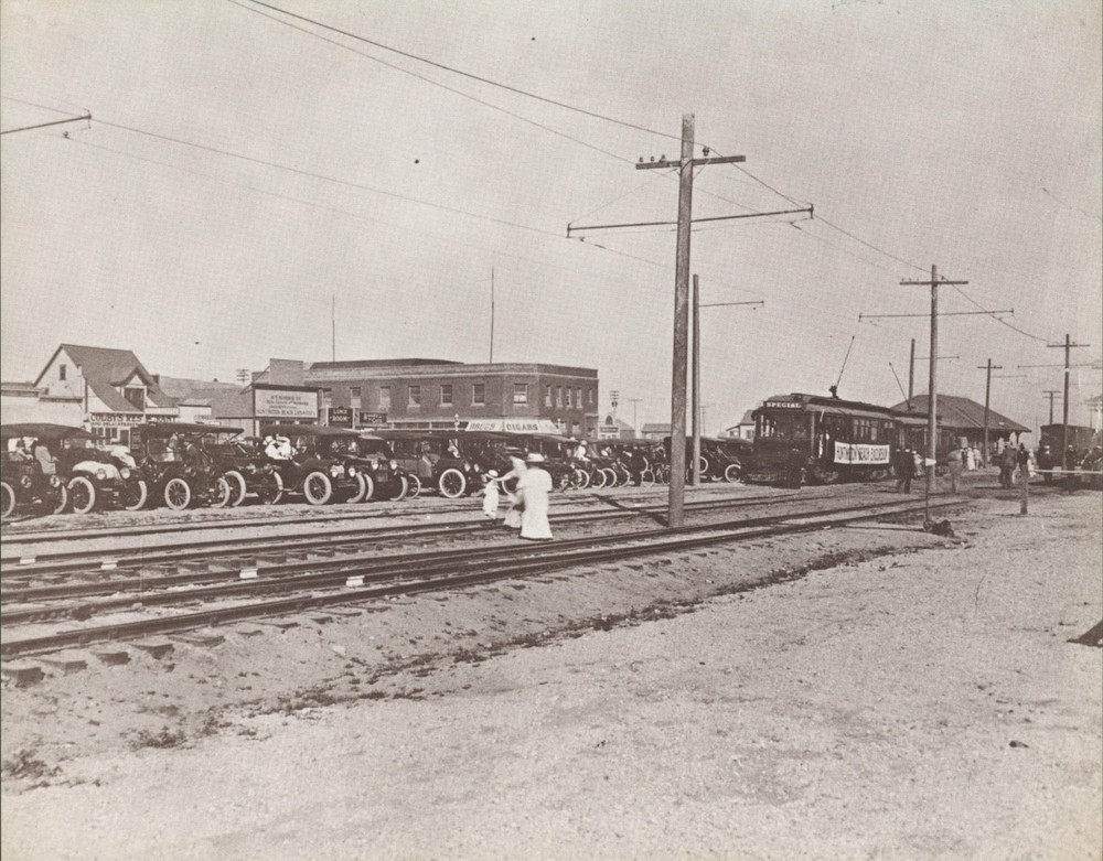 HUNTINGTON BEACH Surf City RED CAR Pacific Electric Photo Print 945 11″ x 14″