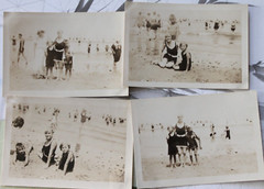 4x Photo 1931 Girl Girl Boy Harbor Beach Boston USA Vintage G2