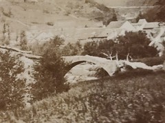Antique Original Sepia Print Sainte Enimie sur le Tarn, Lozère c.1900 13×17