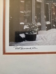 Kent Stansbury Signed Framed Matted Photo Port Townsend WA Snow Street 1997
