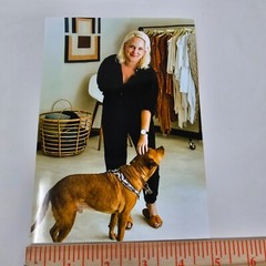 Photo Art Woman and Dog Modern Photography 5×7