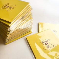 Genuine Leather Scraps for Earrings- 4 Yellow Sheets of Leather for Crafts, E…