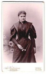 Photograph Ad. Hartmann, Dessau, Franz-Straße 24b, young woman in fitted class