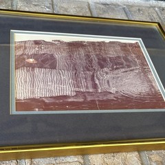 Vintage Framed Abstract Water Art Photography Print w/Gold Frame 11.5″ by 15.5″