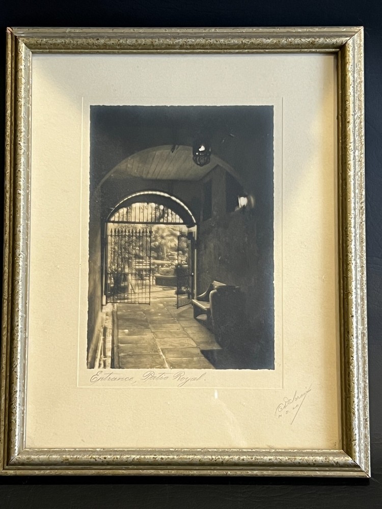 C Bennette Moore Antique New Orleans Photographs Print, Entrance «Patio Royal»