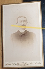 R. Hübner as a student in WS 1889/90 in Halle A. S. K compass? CDV / Studentika