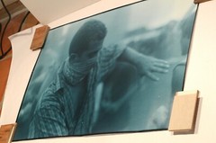 Janine Gordon Color Photograph Mural Mosh Pit Blue Single Rebellion From Tyranny