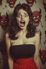 5 ~ 4X6 Glossy HORROR Fine Art ‘ SCREAM QUEEN ‘ Photo FANTASY Set ! 211359076
