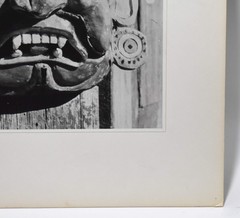 J.W. Howlett Black + White Photograph of a Statue of an Asian Lion or Dragon