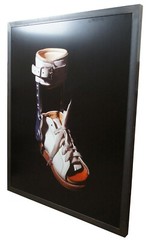 1993 Janet Biggs «One» Cibachrome Photograph Leg Brace Still Life Steel Frame