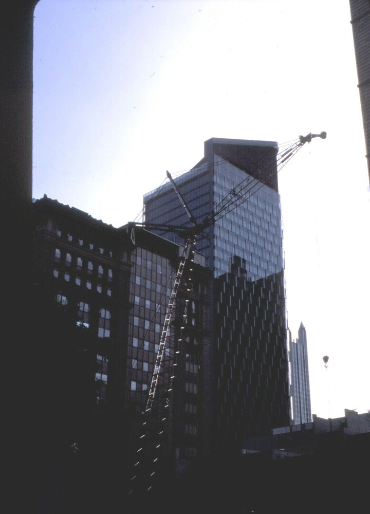 historic structures-buildings-OfficeTower sky crane @ Pittsburgh Pa.Fuji slide