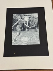 Vintage 1960s Wingate Paine Photogravure Lady In The Rain 11 x 14″