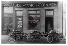 Indian Motorcycle Sales Parts Repair Garage 1916 Silver Halide Photo