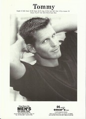 Original 1980s TORY JEFFREY 20 3.5×5 inch male model PLUS modeling card gay int