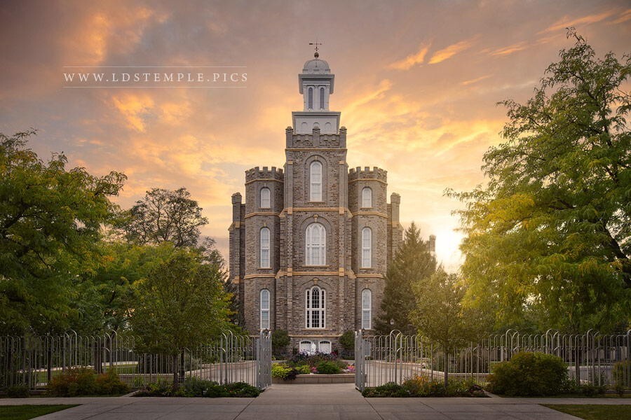 Logan Utah Temple Metal Print – 30″ x 20″ – Ready To Hang or Frame – NEW