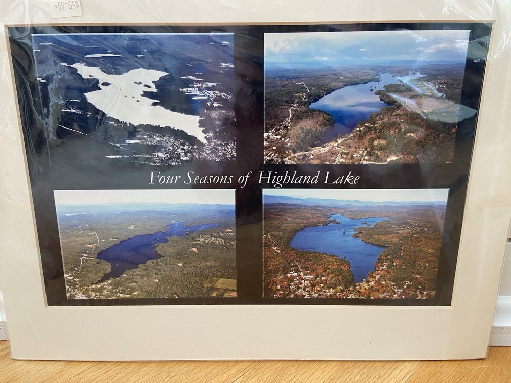 Photo Print Maine Highland Lake Matted 11×14″ Wall Art Gallery Decor Aerial View