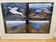 Photo Print Maine Highland Lake Matted 11×14″ Wall Art Gallery Decor Aerial View