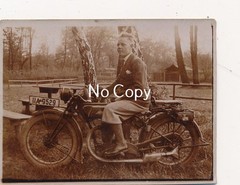 Photo Old Motorcycle License Plate IIA-9529 Munich Bavaria Vintage Photo X271